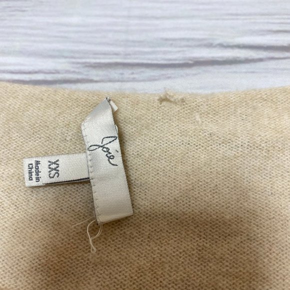 Joie Cashmere Broken Stripe Cream Red Sweater - Picture 9 of 14